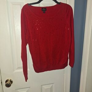 Worthington Red Crew Neck Sweater**